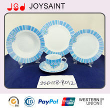 Melhor qualidade New Bone China Dinnerware Set com decalque azul (JSD118-R012)